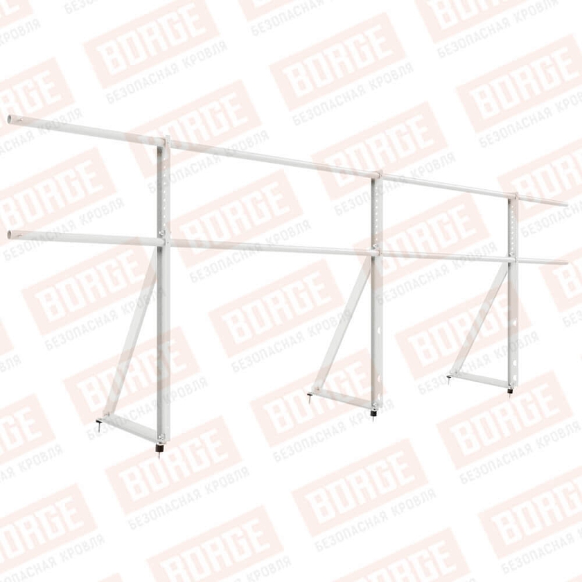 Ограждение кровельное Русский Рубеж H-90см, 3м, сигнально-белый (RAL 9003)