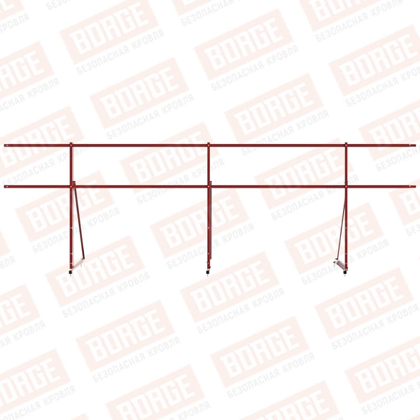 Ограждение декоративное NewLine H-90см, 3м, коричнево-красный (RAL 3011)