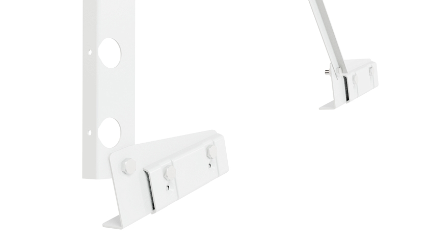 Ограждение кровельное NewLine H-120см, 3м, для фальцевой кровли, сигнально-белый (RAL 9003)