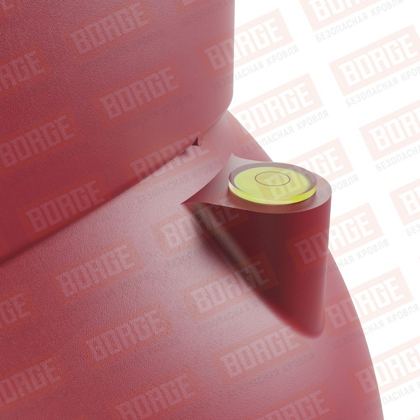 Труба вентиляционная Viotto, для мягкой кровли при монтаже, d-125мм, утепленная, красное вино (RAL3005)