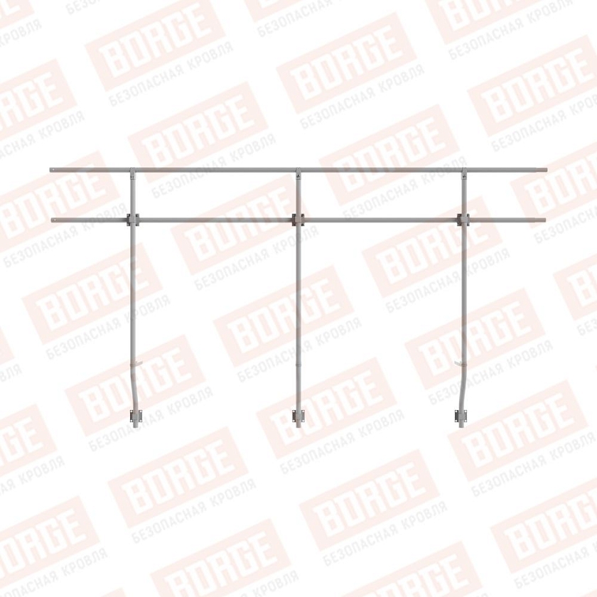 Ограждение парапетное BORGE H-120см, 3м, сигнально-серый (RAL 7004)