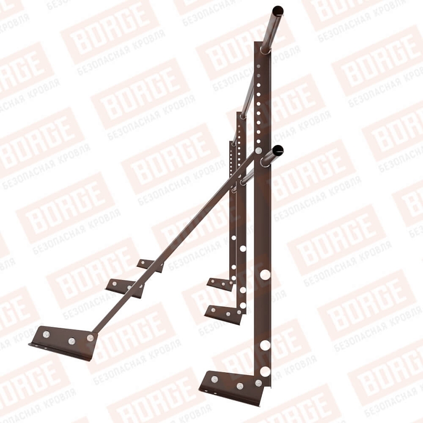 Ограждение декоративное NewLine H-90см, 3м, для фальцевой кровли, коричневый шоколад (RAL 8017)