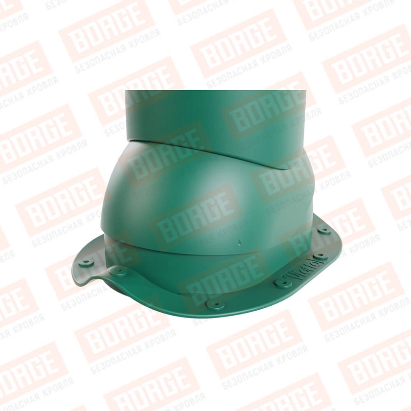 Роторная вентиляция Viotto, для МЧ Монтеррей, d-125мм, утепленная, зеленый мох (RAL 6005)