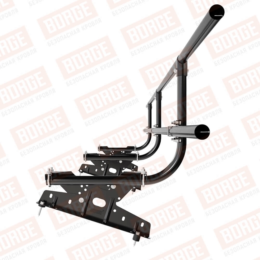 Ограждение кровельное BORGE H-60см, 3м, чёрный (RAL 9005)