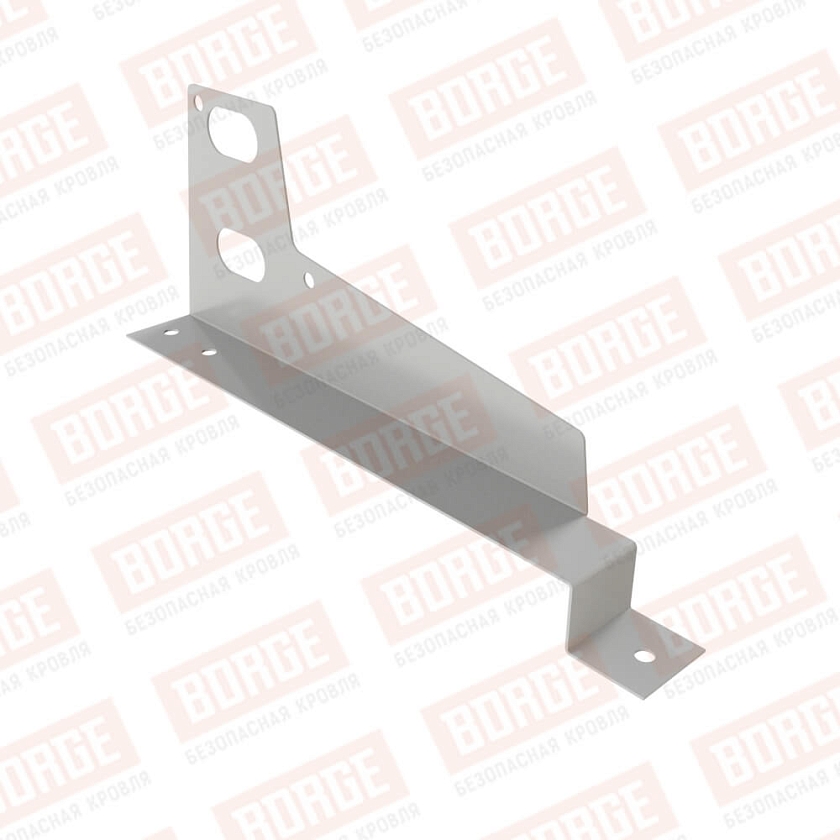 Универсальный кронштейн Русский Рубеж, оцинк., для МЧ с выс. ступен., бело-алюминиевый (RAL 9006), 350мм