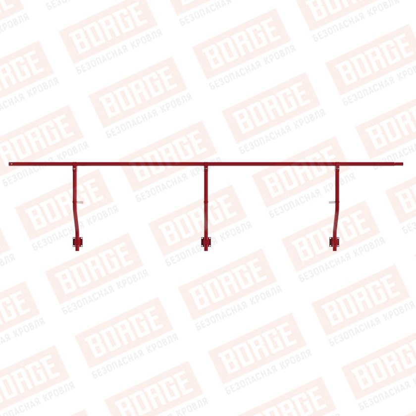 Ограждение парапетное BORGE H-30см, 3м, рубиново-красный (RAL 3003)