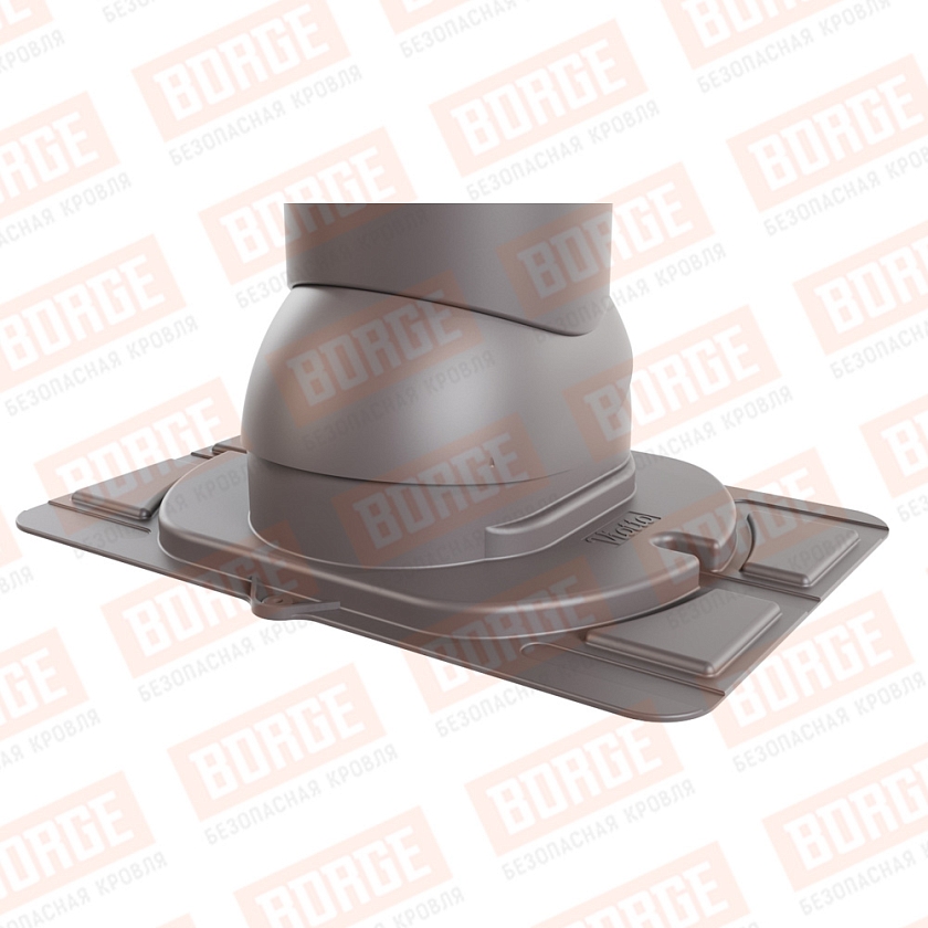 Роторная вентиляция Viotto с универсальным проходным элементом, d-150мм, неутепленная, серо-коричневый (RAL 8019)