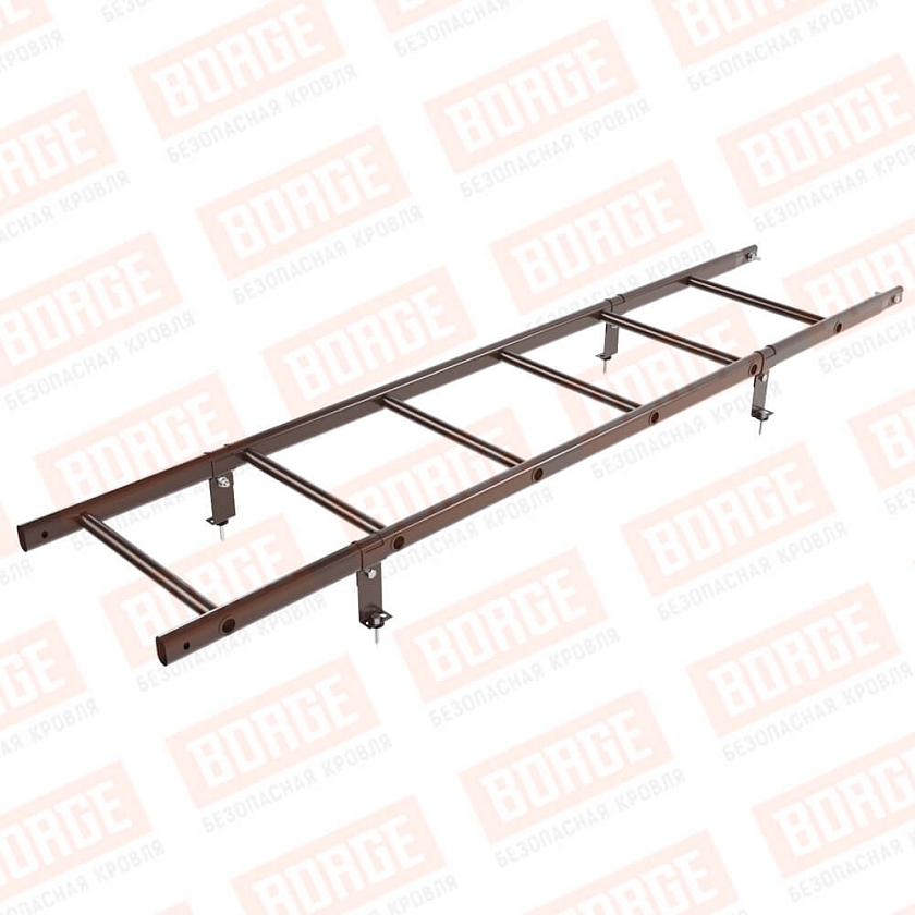 Комплект лестница кровельная BORGE 1,8м, коричневый шоколад (RAL 8017 matt)