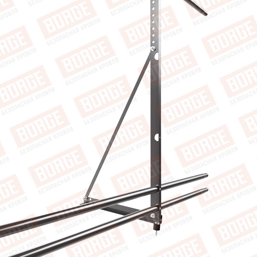 Ограждение декоративное NewLine H-120см, 3м, серо-коричневый (RAL 8019), с двумя доп. трубами