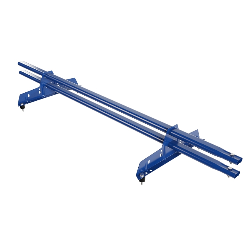 Снегозадержатель трубчатый Русский Рубеж 25х45мм, 1,5м, 2 опоры, сигнально-синий (RAL 5005)