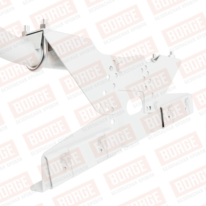 Ограждение кровельное BORGE H-120см, 3м, для фальцевой кровли, сигнально-белый (RAL 9003)