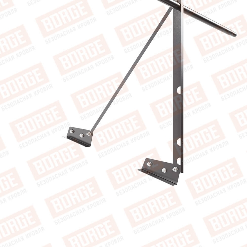 Ограждение декоративное NewLine H-90см, 3м, для фальцевой кровли, серо-коричневый (RR 32)