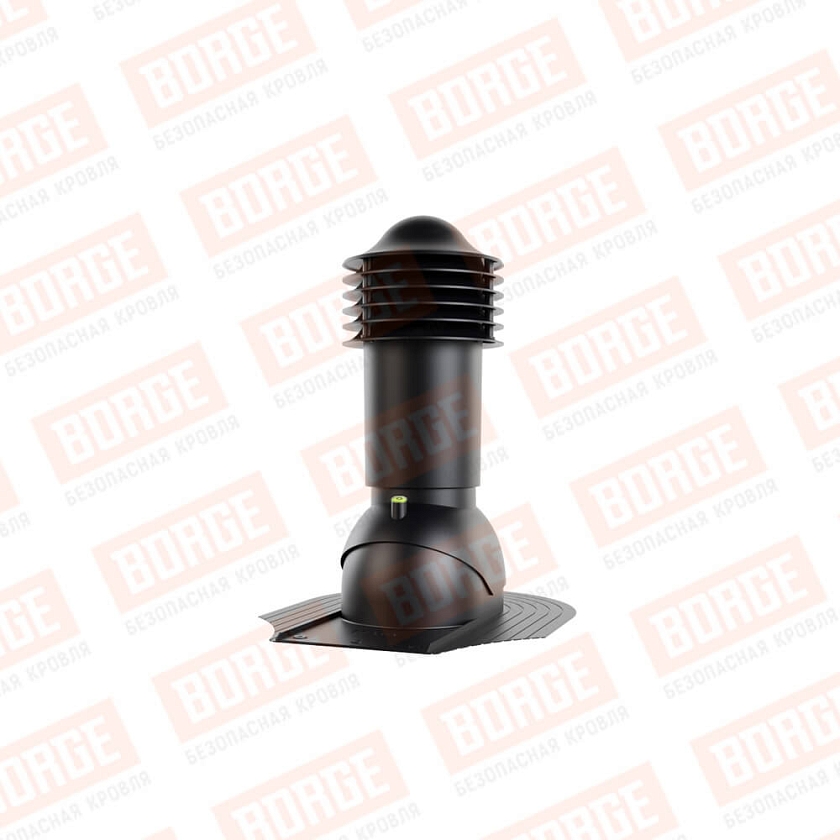 Труба вентиляционная Viotto, для мягкой кровли при монтаже, d-110мм, h-550мм, неутепленная, чёрный (RAL 9005)