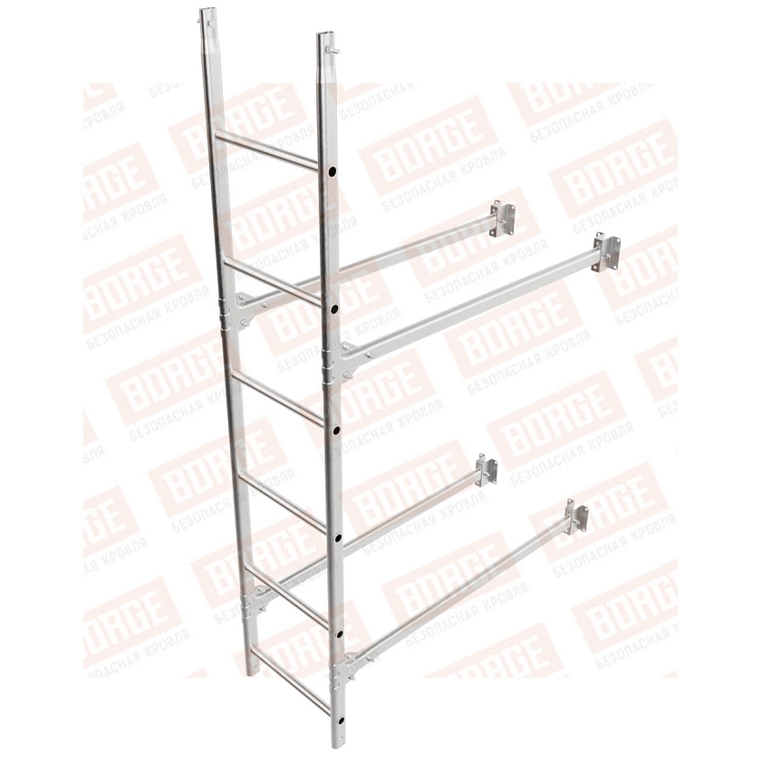 Комплект лестница фасадная BORGE (нижняя секция), 1,8м, цинк