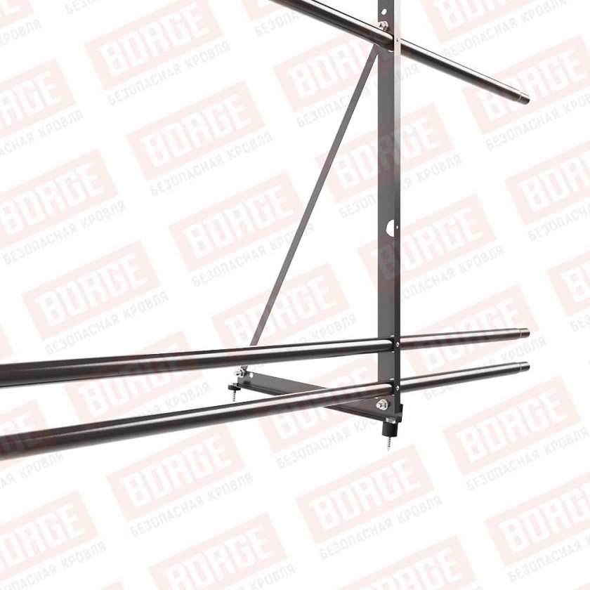 Ограждение декоративное NewLine H-90см, 3м, окрашенный (NL-805), с двумя доп. трубами