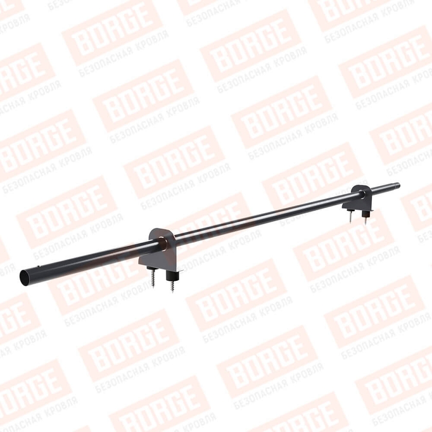 Снегозадержатель однотрубчатый NewLine 1,5м, D-25мм, 2 опоры, серый графит (RAL 7024)