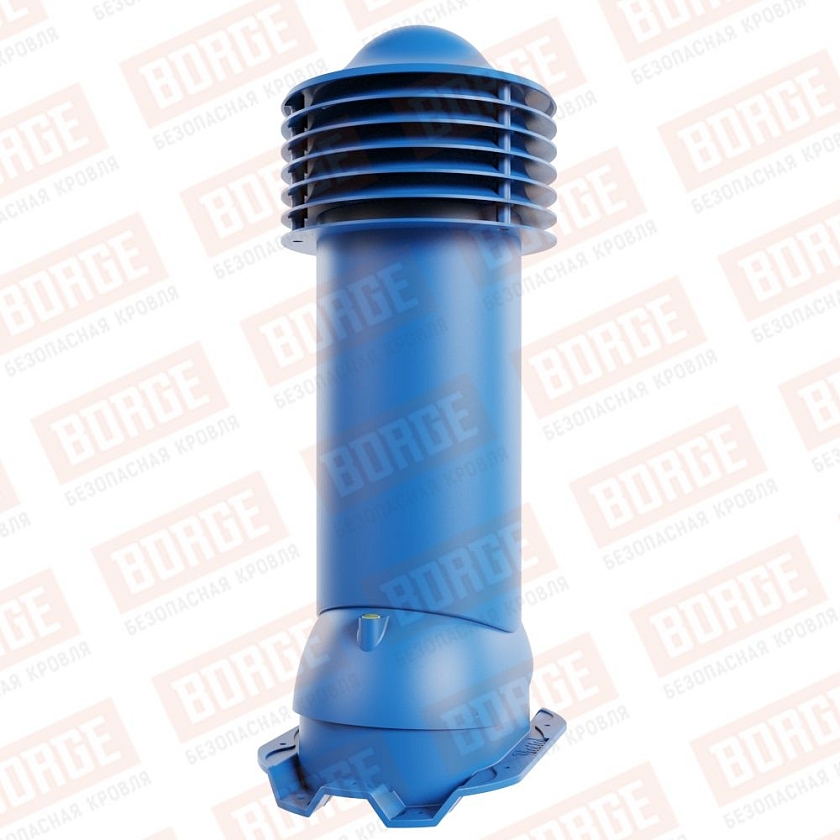 Труба вентиляционная Viotto, для профнастила С21, d-150мм, неутепленная, сигнально-синий (RAL 5005)