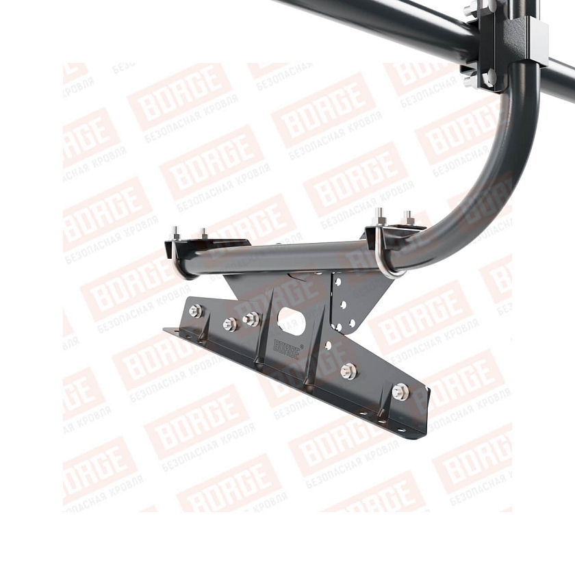 Ограждение кровельное BORGE H-60см, 3м, для фальцевой кровли, антрацитово-серый (RAL 7016)