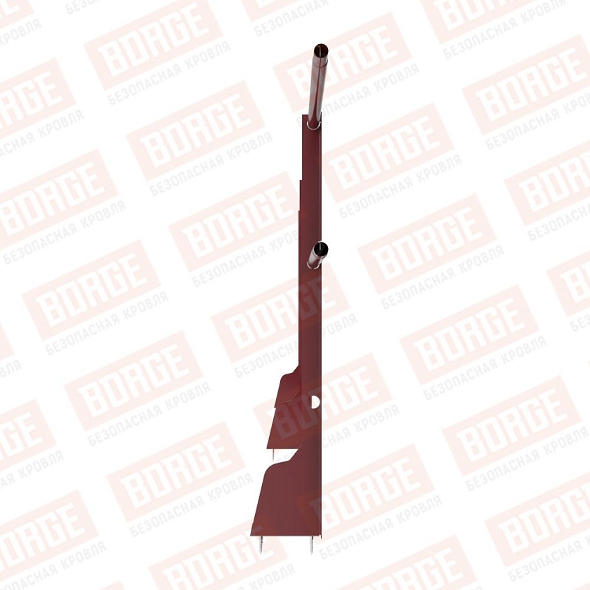 Ограждение плоских кровель NewLine Н-90, 3м, верхнее крепление, красное вино (RAL 3005)