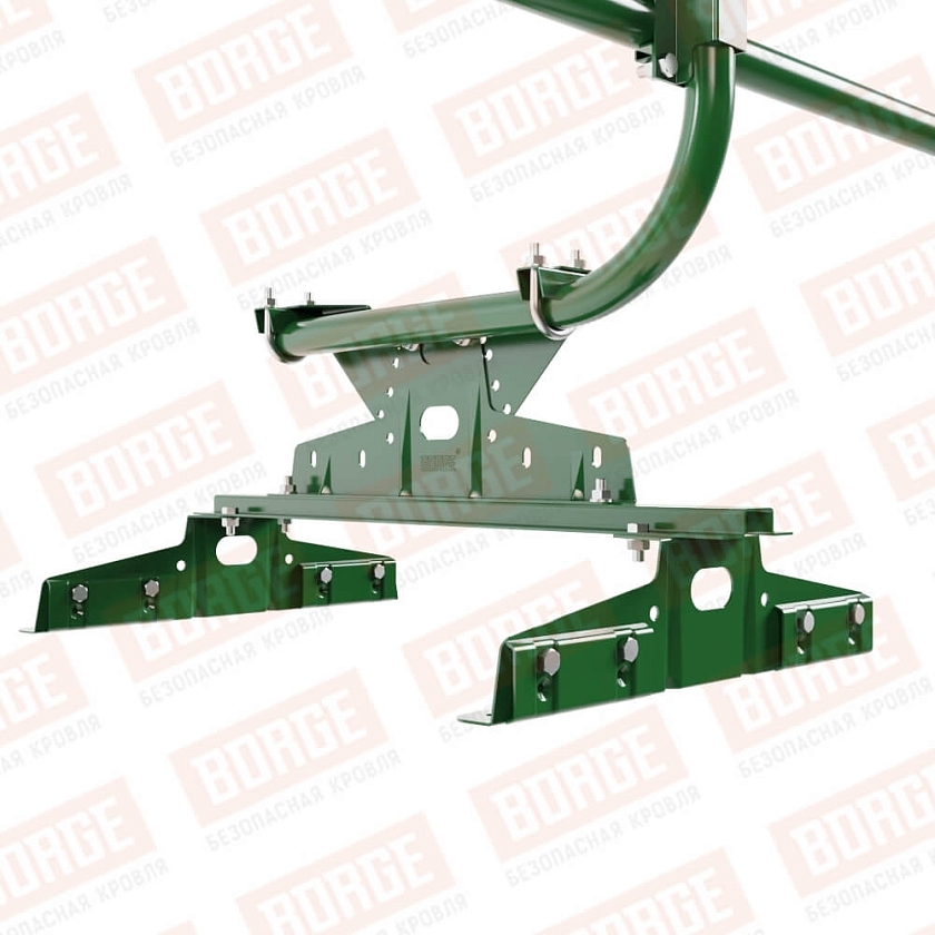 Ограждение кровельное BORGE H-60см, 3м, для параллельного фальца, лиственно-зеленый (RAL 6002)