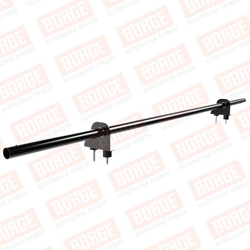 Снегозадержатель однотрубчатый NewLine 1,5м, D-25мм, 2 опоры, чёрный (RAL 9005)