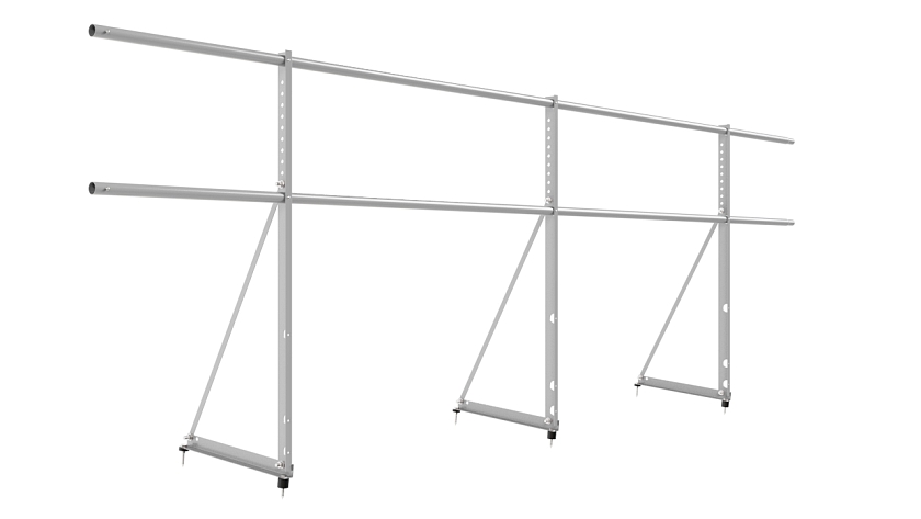 Ограждение кровельное NewLine H-90см, 3м, сигнально-серый (RAL 7004)