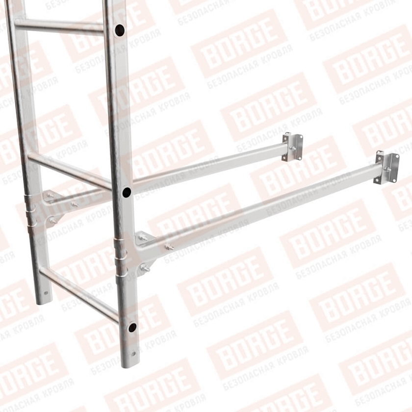 Комплект лестница фасадная BORGE (верхняя секция), 2,7м, цинк