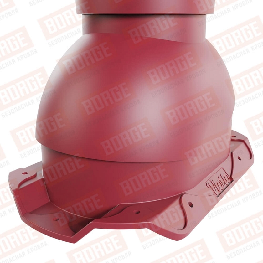 Выход вентиляции канализации Viotto, для профнастила С20, красное вино (RAL 3005)