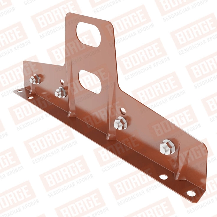 Универсальный кронштейн Русский Рубеж 25х45мм, оцинк., терракотовый (RAL 8004)