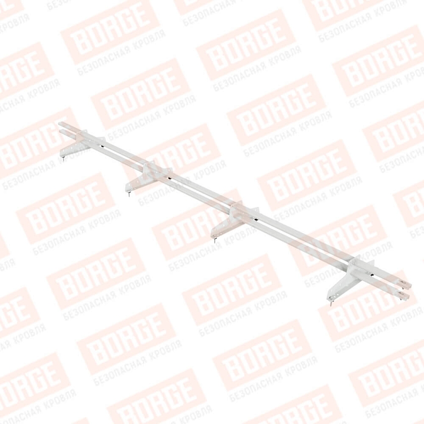 Снегозадержатель трубчатый BORGE 3м, 4 опоры, сигнально-белый (RAL 9003)