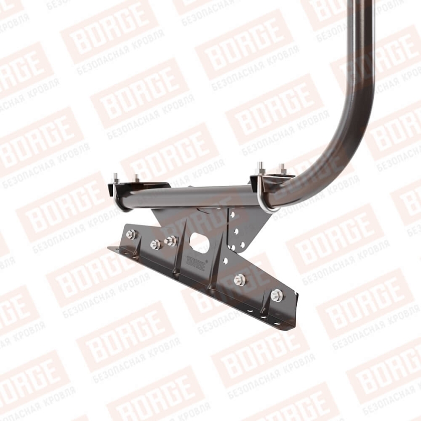 Ограждение кровельное BORGE H-120см, 3м, для фальцевой кровли, серо-коричневый (RR 32)