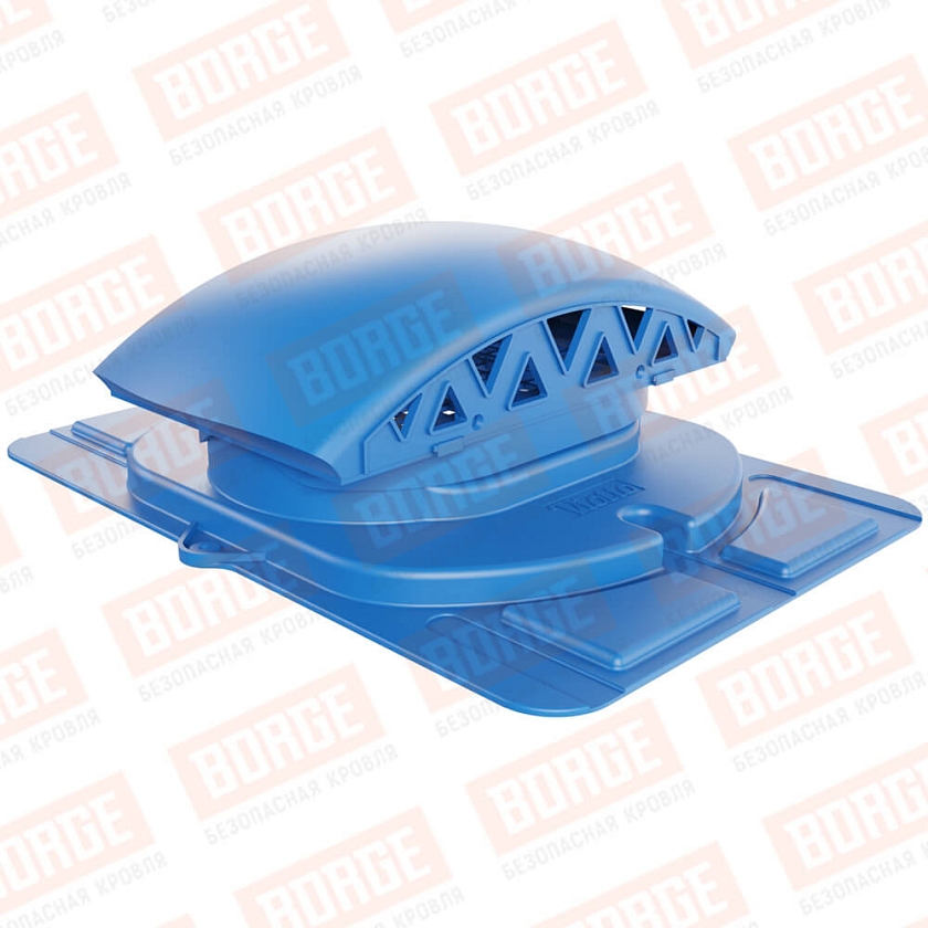 Вентилятор подкровельный Viotto с универсальным проходным элементом, сигнально-синий (RAL 5005). Черепаха