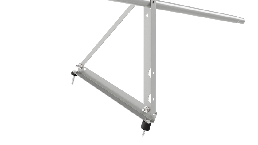 Ограждение кровельное NewLine H-60см, 3м, бело-алюминиевый (RAL 9006)