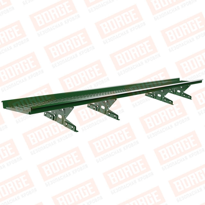 Мостик переходной BORGE 3м, для фальцевой кровли, лиственно-зеленый (RAL 6002)