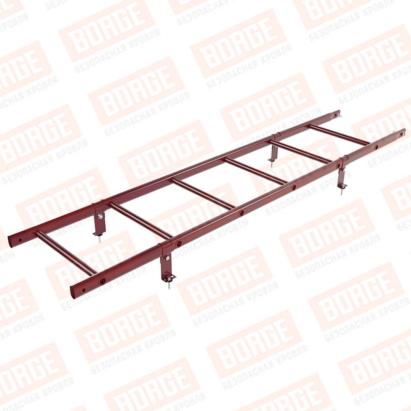 Комплект лестница кровельная BORGE 1,8м, красное вино (RAL 3005)