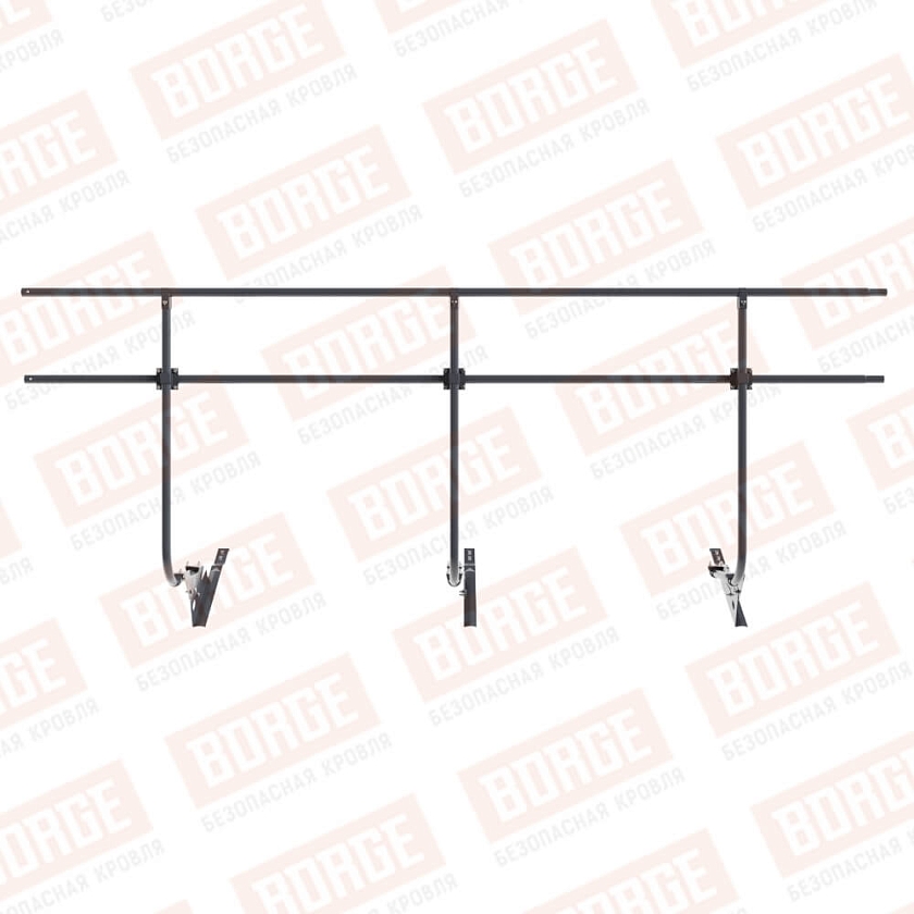 Ограждение кровельное BORGE H-120см, 3м, для черепичной кровли, серый графит (RAL 7024 matt)