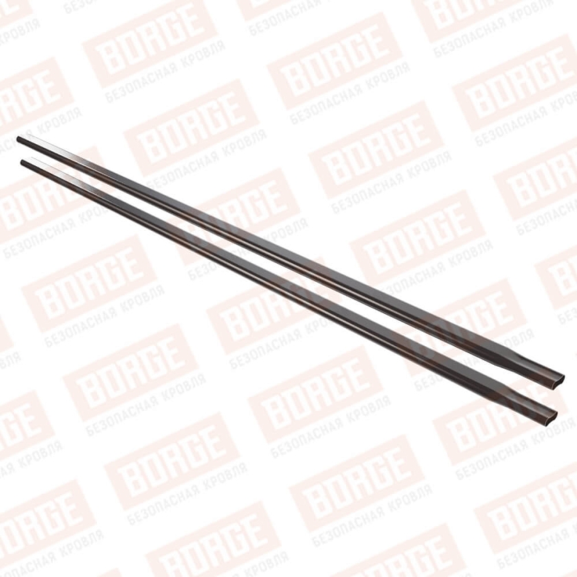 Труба снегозадержателя NewLine 40x20x3000, серо-коричневый (RAL 8019)