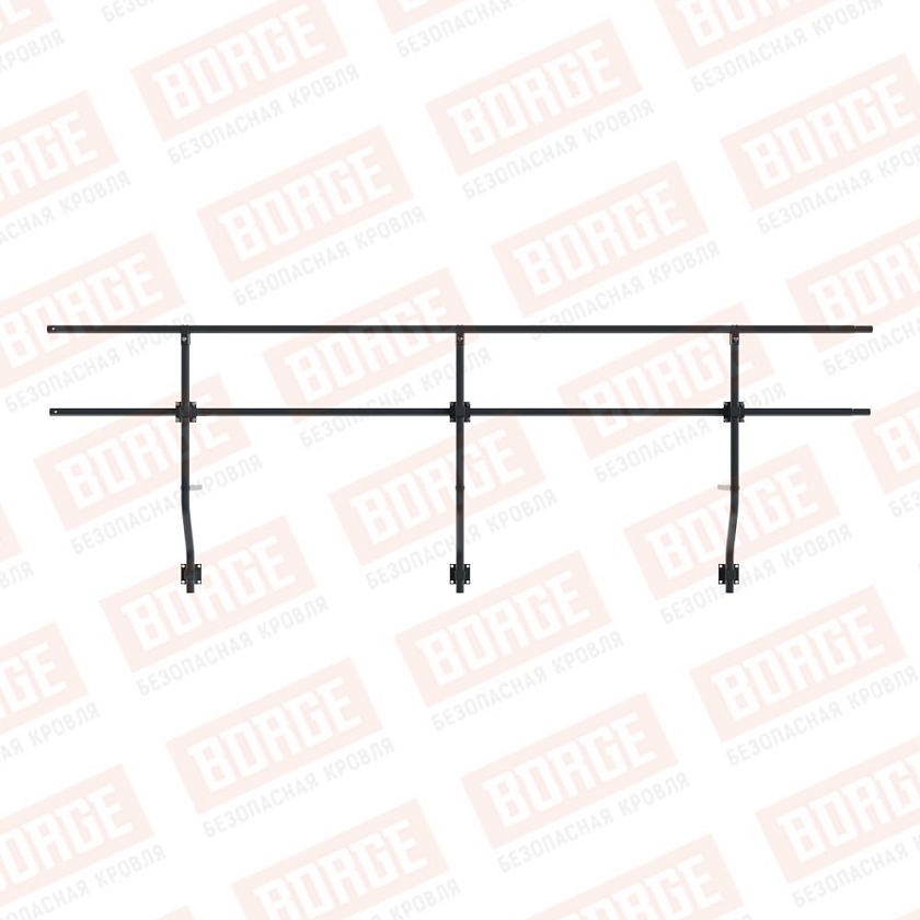 Ограждение парапетное BORGE H-60см, 3м, антрацитово-серый (RAL 7016)