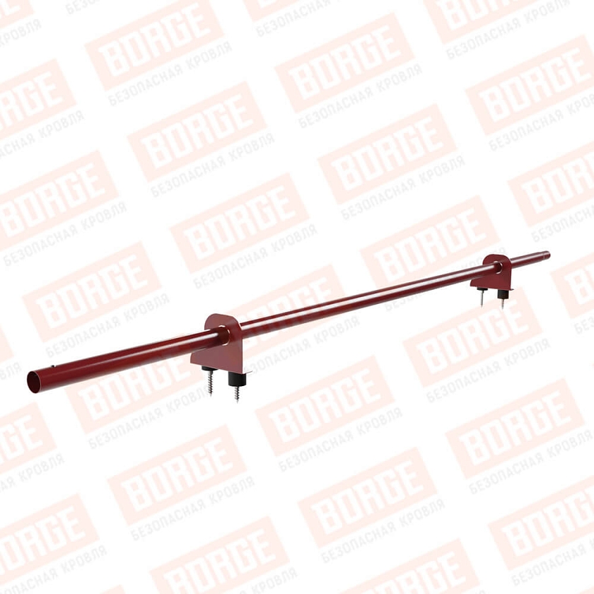 Снегозадержатель однотрубчатый NewLine 1,5м, D-25мм, 2 опоры, коричнево-красный (RAL 3011)