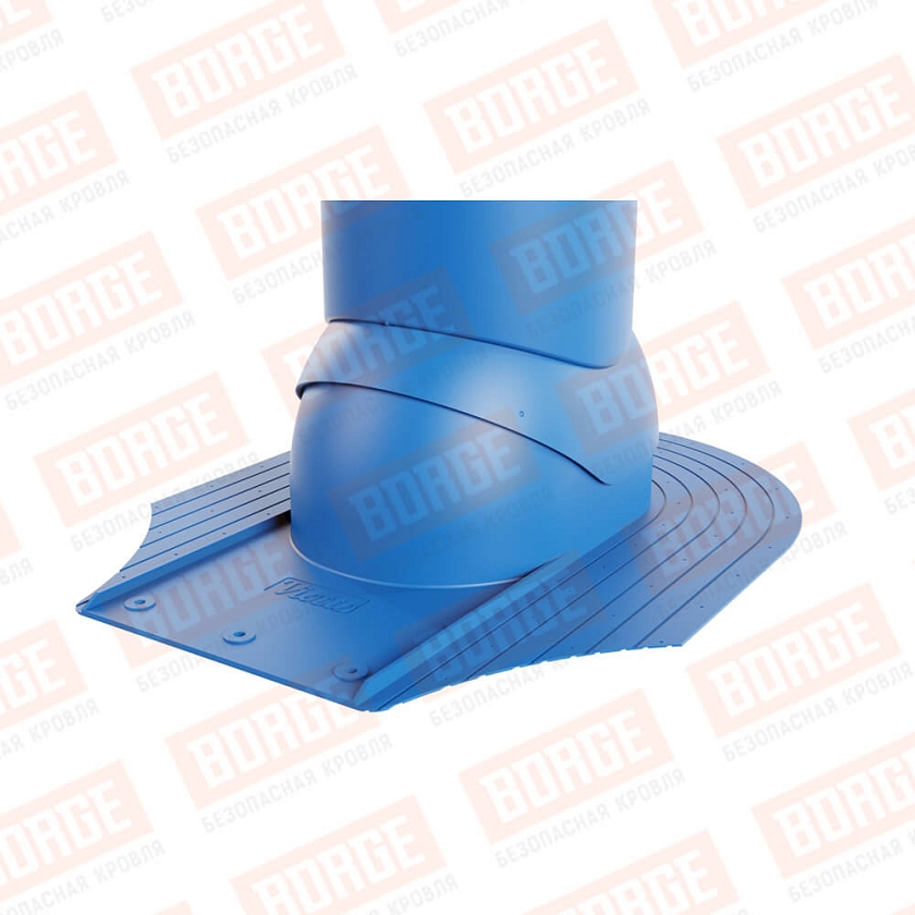 Труба вентиляционная Viotto, для мягкой кровли при монтаже, d-125мм, неутепленная, сигнально-синий (RAL 5005)