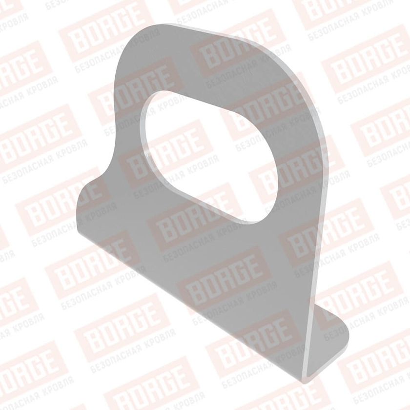 Кронштейн снегозадержателя однотрубчатого BORGE, сигнально-серый (RAL 7004)