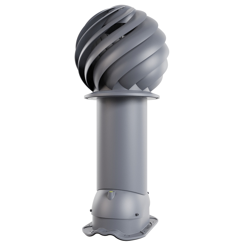 Роторная вентиляция Viotto, для МЧ Финнера, d-150мм, утепленная, серый графит (RAL 7024)