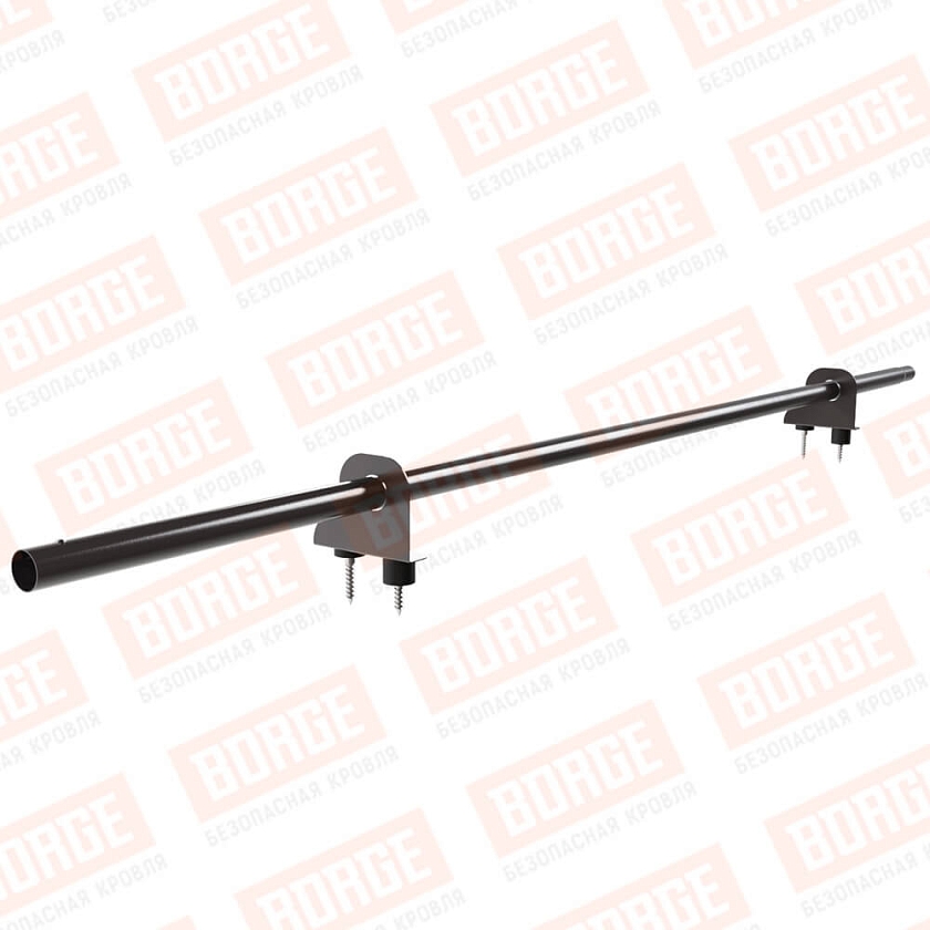 Снегозадержатель однотрубчатый NewLine 1,5м, D-25мм, 2 опоры, серо-коричневый (RAL 8019)