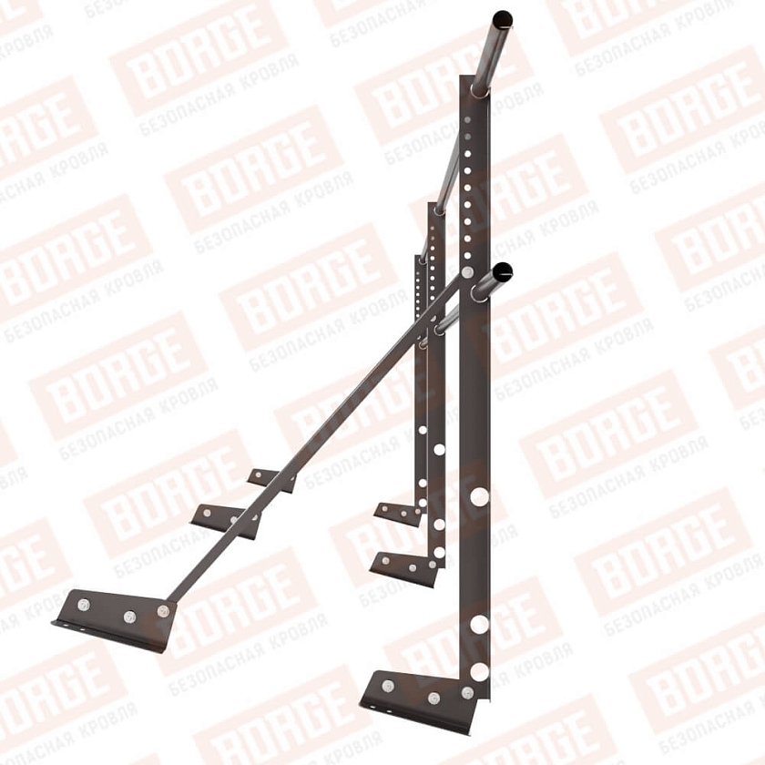 Ограждение декоративное NewLine H-90см, 3м, для фальцевой кровли, серо-коричневый (RR 32)