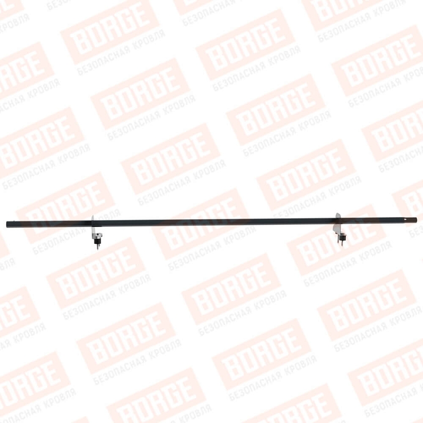 Снегозадержатель однотрубчатый NewLine 1,5м, D-25мм, 2 опоры, антрацитово-серый (RAL 7016)