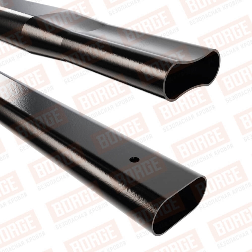 Труба снегозадержателя NewLine, 40x20х1500, чёрный (RAL 9005)