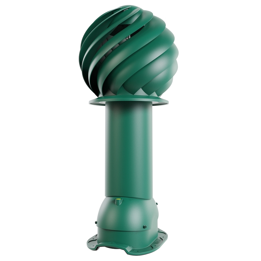 Роторная вентиляция Viotto, для МЧ Адаманте, d-125мм, неутепленная, зелёный мох (RAL 6005)