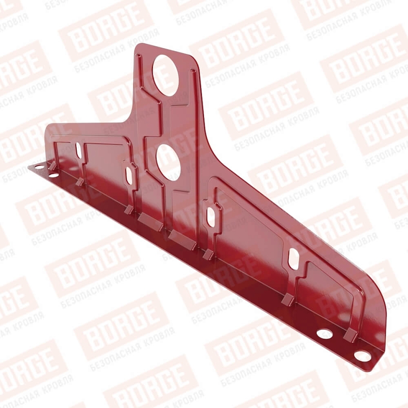 Универсальный кронштейн Русский Рубеж D-25мм, оцинк., рубиново-красный (RAL 3003)