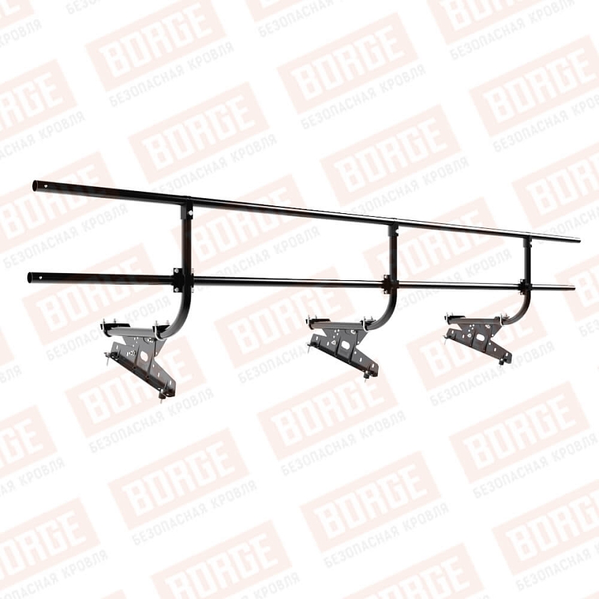 Ограждение кровельное BORGE H-60см, 3м, чёрный (RAL 9005)