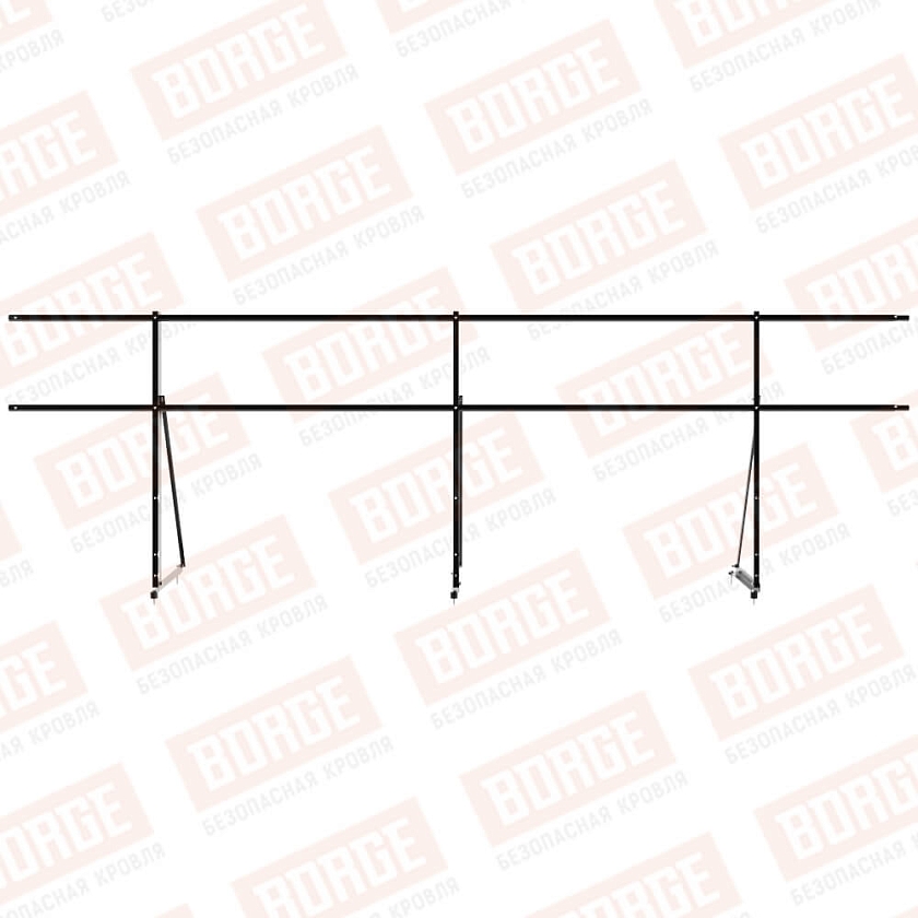 Ограждение декоративное NewLine H-90см, 3м, чёрный (RAL 9005)